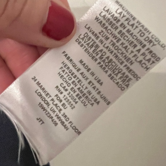 Cute Anthropologie Dolan West Coast Navy Top Size M Retail $78 (F108) - Picture 4 of 6